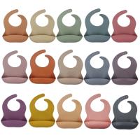 Baby Kids Silicone Bibs Aprons Girls Boys Bib Aprons Solid Waterproof Gel Bib Aprons Lunch Feeding Tableware 30 Colors Bib