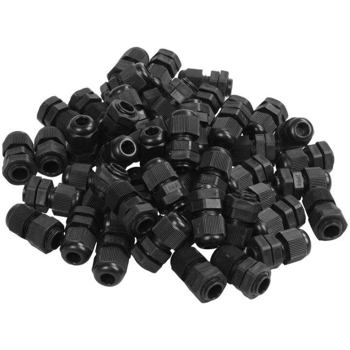 pg7-black-nylon-waterproof-strain-relief-cord-grip-cable-gland-3-5-6-mm-200pcs