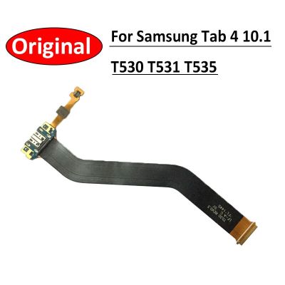【☄New Arrival☄】 anlei3 สำหรับ Samsung Galaxy Tab 4 10.1 T530 Sm-T530 T531ที่ชาร์จ T535แท่นชาร์จขั้วต่อ Usb ริบบิ้นสายเคเบิลงอได้