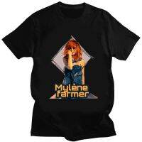 เสื้อยืดนักร้องชาวฝรั่งเศส Mylene Farmer Modal พิมพ์ลาย