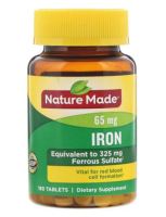 Nature Made, Iron, 65 mg, 180 Tablets