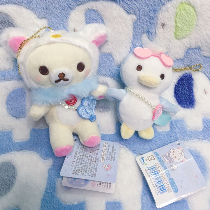 rilakkuma-เพนกวินพวงกุญแจตุ๊กตาอะนิเมะหมีพวงกุญแจ-kawaii-น่ารักพวงกุญแจพวงกุญแจของเล่นเด็กสำหรับเด็กผู้หญิงเด็กของขวัญเล็กๆน้อยๆ