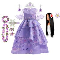 Disney Girls Encanto Costume Princess Dress Suit Charm for Girls Cosplay Isabela Carnival Birthday Party Christmas Clothes