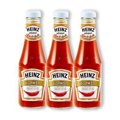 สินค้ามาใหม่! ไฮนซ์ ซอสพริก 300 กรัม x 3 ขวด Heinz Chilli Sauce 300 g x 3 bottles ล็อตใหม่มาล่าสุด สินค้าสด มีเก็บเงินปลายทาง
