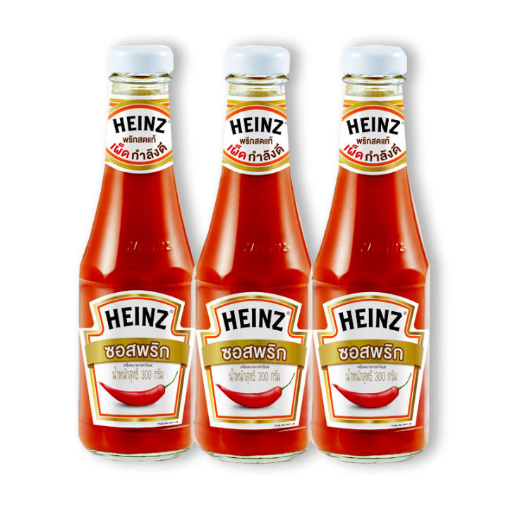 สินค้ามาใหม่-ไฮนซ์-ซอสพริก-300-กรัม-x-3-ขวด-heinz-chilli-sauce-300-g-x-3-bottles-ล็อตใหม่มาล่าสุด-สินค้าสด-มีเก็บเงินปลายทาง