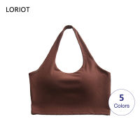 xis664 LORIOT ชุดชั้นในมีโครงเสื้อกล้ามสำหรับผู้หญิง Camisole Sando เสื้อกล้ามเสื้อกั๊กเชือกแขวนคอแขนกุดเซ็กซี่ลำลองเกาหลี SA1348