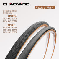 【Original】ChaoYang 700 * 25C 28C 40C Retro สีเหลือง Edge จักรยานยาง700C ยาง H457 H5224จักรยานอุปกรณ์เสริมสีเหลืองขอบ