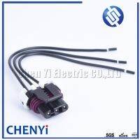 ;[-./ 3 Pin Female Auto Waterproof Electrical Connector Plug (1.5) Female Bearing Position Sensor Connector 12059595 With 15Cm Harness