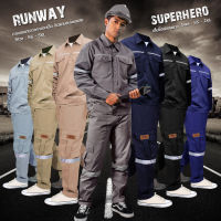 Up2Mestyle ชุดเซ็ต เสื้อช็อปแขนยาว+กางเกงมีแถบสะท้อนแสง รุ่น SuperHERO ไซส์ SS-2XL