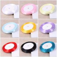 Hot sale 1 cm 22 Meters Single Face Satin Ribbon Gift Packing Christmas Ribbons Wedding Party Decorative Crafts Ribbons 25 Yards Gift Wrapping  Bags
