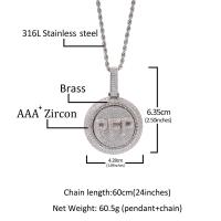 The Bling King Personalized Bubble Initial Letter Rotatable Pendant Necklace Full CZ Custom Spinning Pendant Hiphop Jewelry