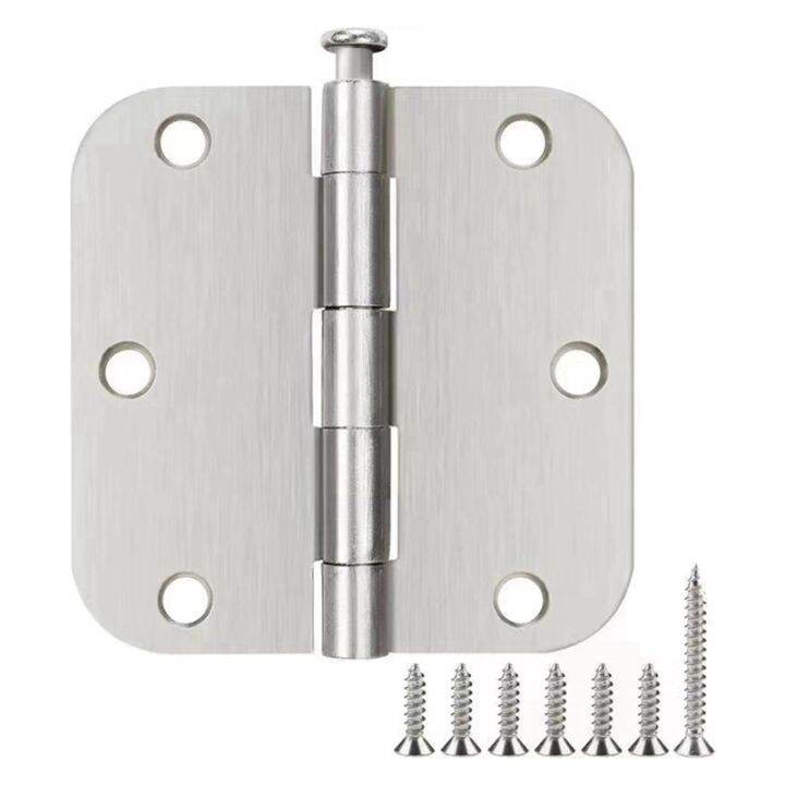 12-sets-of-large-round-corner-american-style-hinges-square-flush-wood-doors-hinges-silver