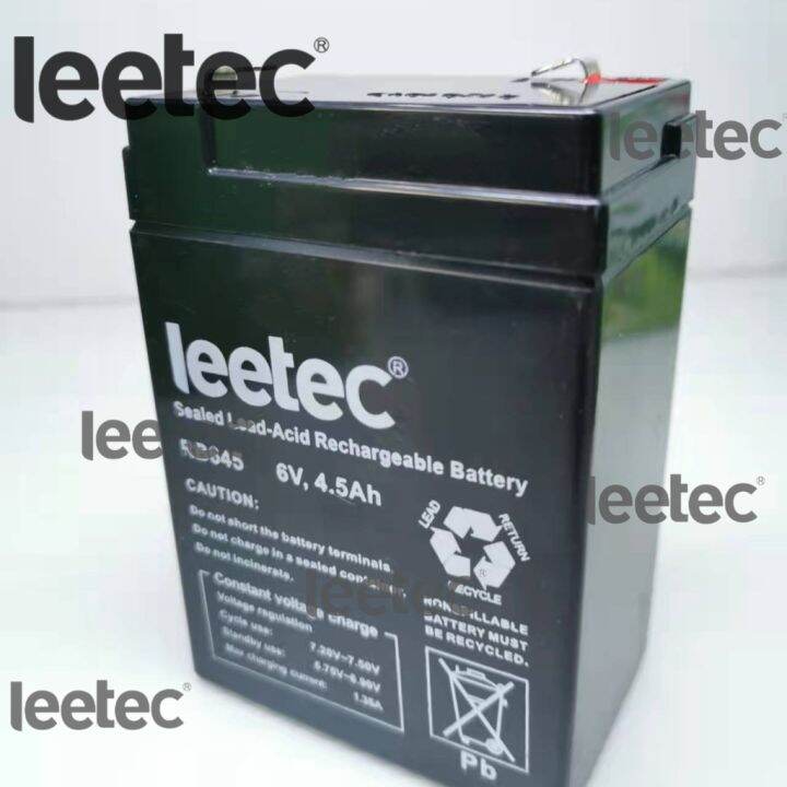 Rechargeable Battery Sealed Lead-Acid 6V 4.5Ah-B LEETEC RB645 | Lazada PH