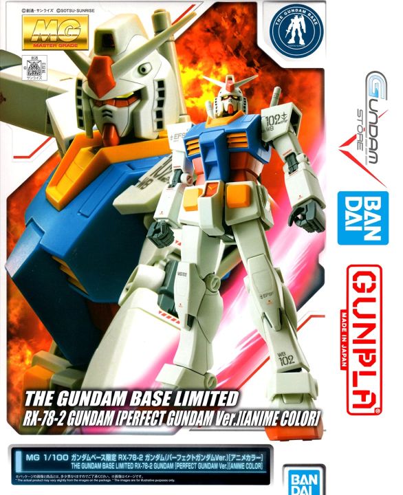 HCM]Mô Hình Lắp Ráp MG RX-78-2 Perfect Ver Anime Color The Gundam Base  Limited Gunpla Bandai Đồ Chơi Anime Nhật 
