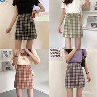 COD ۩✜✕ The Monolopy Shop28dfgs8dgs ☆W E★ Korean fashion A- line skirt half skirt wrap arm short skirt Plaid high waist skirt