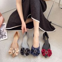 ❁ outside the female fashion buckle wedges jelly shoes boots new han edition pointed antiskid rubber wholesale