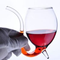 allbuy] Creative Vampire Wine Glass Cup Mug With Built in Drinking Tube Straw