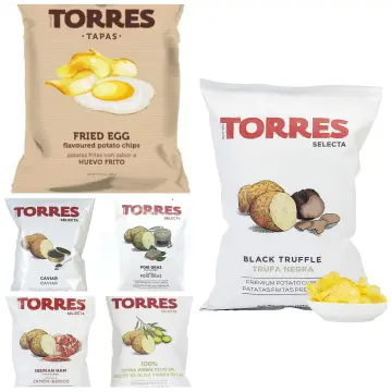 Torres Premium Potato Chips Black Truffle 1.41oz/40g - Patatas