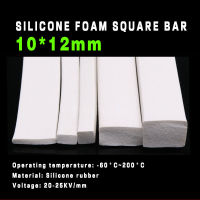 (5ม.) 10 * 12มม.แถบโฟมซิลิโคนสี่เหลี่ยม แถบปิดทนอุณหภูมิสูงกันลื่นสารป้องกันการแข็งตัวฉนวนกันเสียงกันน้ำแถบยางยืดฟองน้ำเนื้อนุ่มแบน