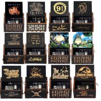 52 Theme Music Box Wooden Hand Cranked Queen Jurassic Park Youre My Sunshine Neverland Birthday Gift Christmas Halloween Gifts