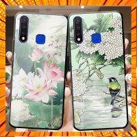 เคสวีโว่ Y19 Y15 2020 เคสกระจกนิรภัย case Y11 2019 vivo เคสศัพท์กันหล่นแตก ขอบเต็มสไตล์จีนสร้างสรรค์บัวน้ำ--&amp;*-&amp;&amp;- กรณีสินค้ามีสี ไซท์ เบอร์รบกวนลุกค้าทักมาสอบถามหรือเเจ้งที่เเชทก่อนสั่งสินค้าด้วยนะคะ