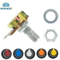 10pcs WH148 1K 10K 20K 50K 100K 500K Ohm 15mm 3Pin Linear Taper Rotary Potentiometer Resistor for Arduino AG2 knob cap