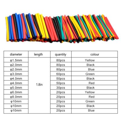 F3KA 530 Pcs Heat-Shrink Tube Kit Insulation Sleeving Electrical Wire Cable Wrap Assortment Kit with Case Shrink Ratio 2:1 Electrical Circuitry Parts