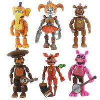 เทเลส♙► Dghshbsfhbsfhbsfhbd 6ชิ้น/ชุดไฟ LED FNAF ห้าคืนที่เฟร็ดดี้แอคชั่นฟิกเกอร์ของเล่นแบบถอดได้6ชุดโมเดล