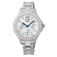 Karnvera Shop Seiko นาฬิกาข้อมือผู้หญิง สายสแตนเลส รุ่น SKY671P1 (White/Silver) Women Watch