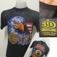 เสื้อผ้าบางฮาเลย์ Harley-Davidson ผ้ามุ้งบางใส่สบาย สไตล์วินเทจ ป้ายVintage 3D EMBLEM [ S M L XL ]