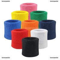 FOMY 2pcs Sweatbands Wristband Tennis Squash Badminton Gym Football Wrist Bands