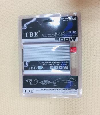 TBE Inverter ตัวแปลงกระแสไฟฟ้าในรถเป็นไฟบ้าน 500W (Silver) Tbe Inverter 500 watt with Specaial 1 USB - Silver