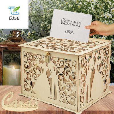 ของขวัญการ์ดเชิญวันเกิดลาย GJ56สวยงามพร้อมกล่องใส่บัตรกล่องไม้การ์ดงานแต่งงานอุปกรณ์งานเลี้ยงของตกแต่งงานแต่งงาน