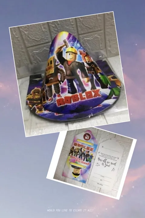 Roblox party hat/invitation (1pack 10pcs) | Lazada PH