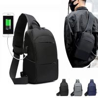 2022 Nylon Mens Waterproof USB Multifunction Crossbody Bag Shoulder Bags Travel Pack Messenger Chest Bag Short Trip for Male