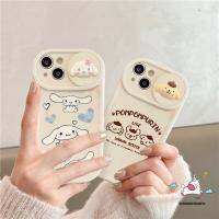 DSFGERGERRSS เคสโทรศัพท์มือถือ TPU นิ่ม ป้องกันกล้อง ลายการ์ตูน Cinnamoroll Pom Pom Purin น่ารัก 3D สําหรับ IPhone 7 8 Plus 11 13 12 Pro Max XR X XS Max 11 Pro Max