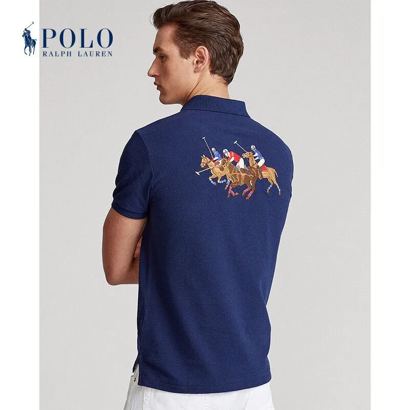 Áo Polo Thêu Ralph Lauren Cho Nam Áo Polo Ngắn Tay Thời Thượng Phong Cách  Công Sở Thường Ngày Cổ Điển 