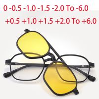 2307 Small TR90 Thin Frame Magnet Clip Myopia Glasses 0 1.0 2.0 To 6.0 Hyperopia Sunglasses 0.5 1.0 2.0 To 6