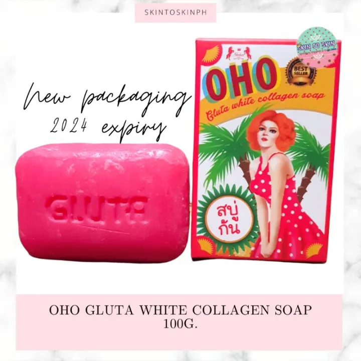 Oho gluta white collagen soap authentic Lazada PH