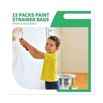 15 Pieces Paint Strainer Bags Paint Strainer Bag 5 Gallon Paint Filter Strainer Bags Paint Strainer for 5 Gallon Buckets