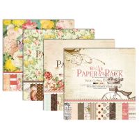 27pcs of 12inch vintage paper pack diy page kit grunge rose flower scrapbooking papers