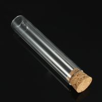 【CW】₪  5pcs/lot Multiple specifications Flat bottom Glass Test Tube with cork stoppers for kinds of TESTS