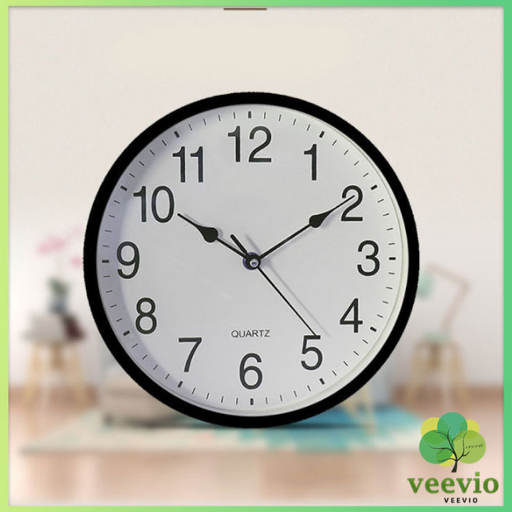 veevio-นาฬิกาแขวนทรงกลม-นาฬิกาเดินเงียบ-เรียบง่ายและมีสไตล์-wall-clock