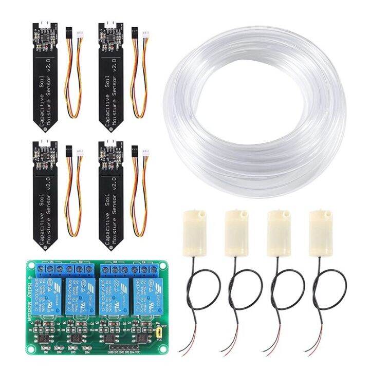 Moisture Detection Garden Watering 4*capacitive Soil Moisture Sensor ...