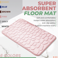 Bathroom Mats Super Absorbent Bath Mat Carpet Non-slip Floor Mat Comfortable and Resilient Modern Simple Door Decor Washable Rug