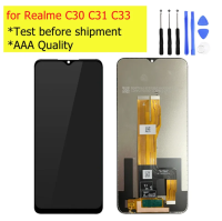 TUTXTUT ต้นฉบับสำหรับ Realme C30 C31 C33 RMX3581 RMX3501สัมผัสหน้าจอ LCD หน้าจอดิจิตอลอะไหล่จอแอลซีดี Huawei ซ่อม