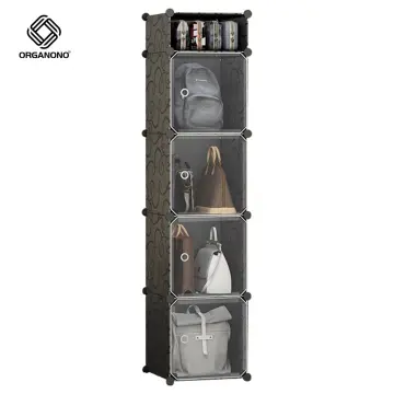 ORGANONO DIY Wardrobe Partition Bag Storage Cabinet Layer Shelf jmTA