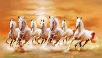 ไอเดียของขวัญผ้าใบวาดภาพ Seven Horse Vaastu โรงงานศิลปะ