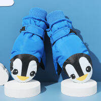 【cw】 Childrens Cartoon Winter Warm Fleece-Lined Thickened Outdoor Windproof Waterproof Ski Non-Slip s