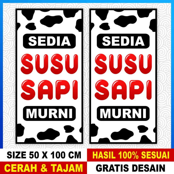 Banner Spanduk Jual Susu Sapi Paket 2 Banner Ukuran 50x100 Cm Terbaik Lazada Indonesia 0640